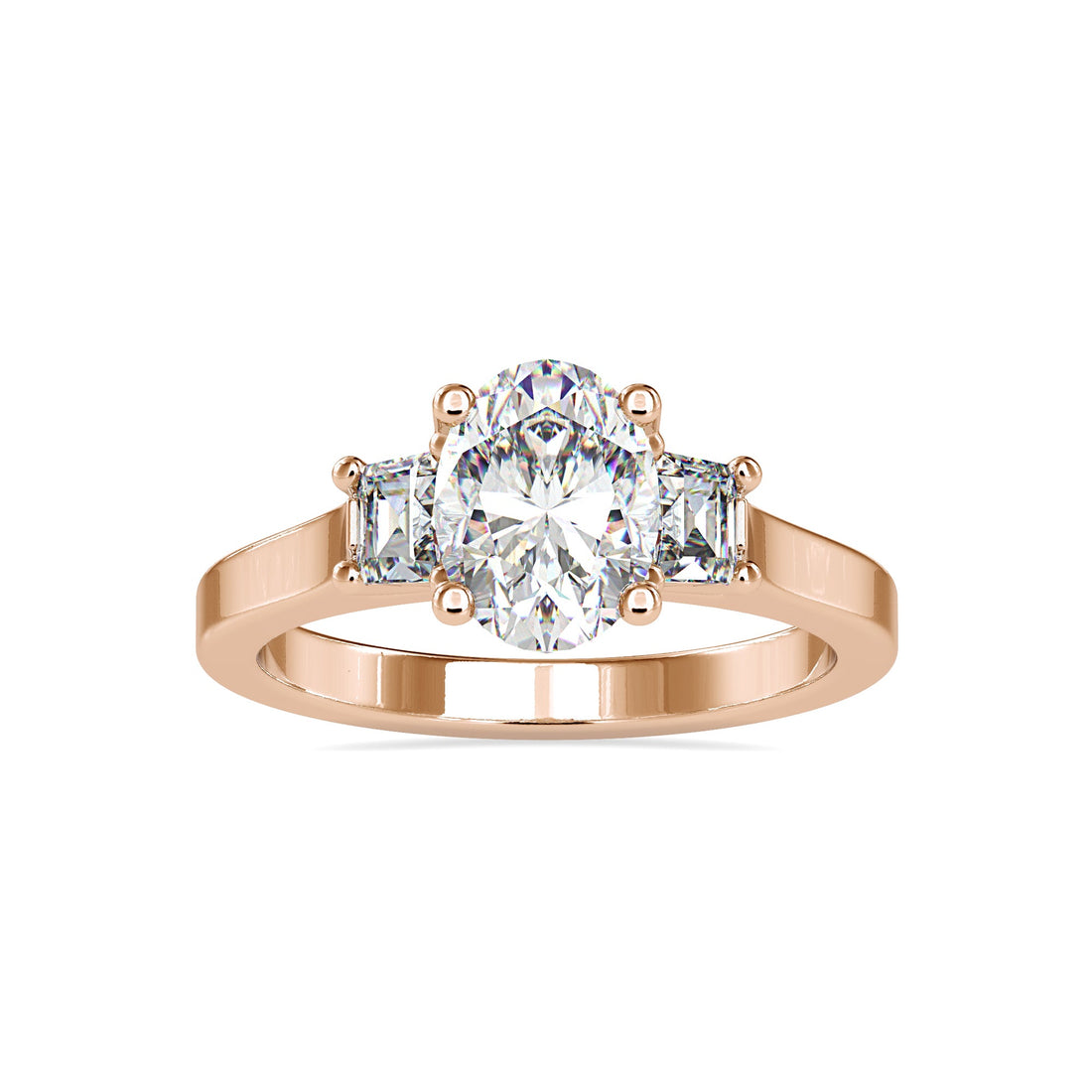 Alluring Three Diamonds Gaze Diamond Ring 2