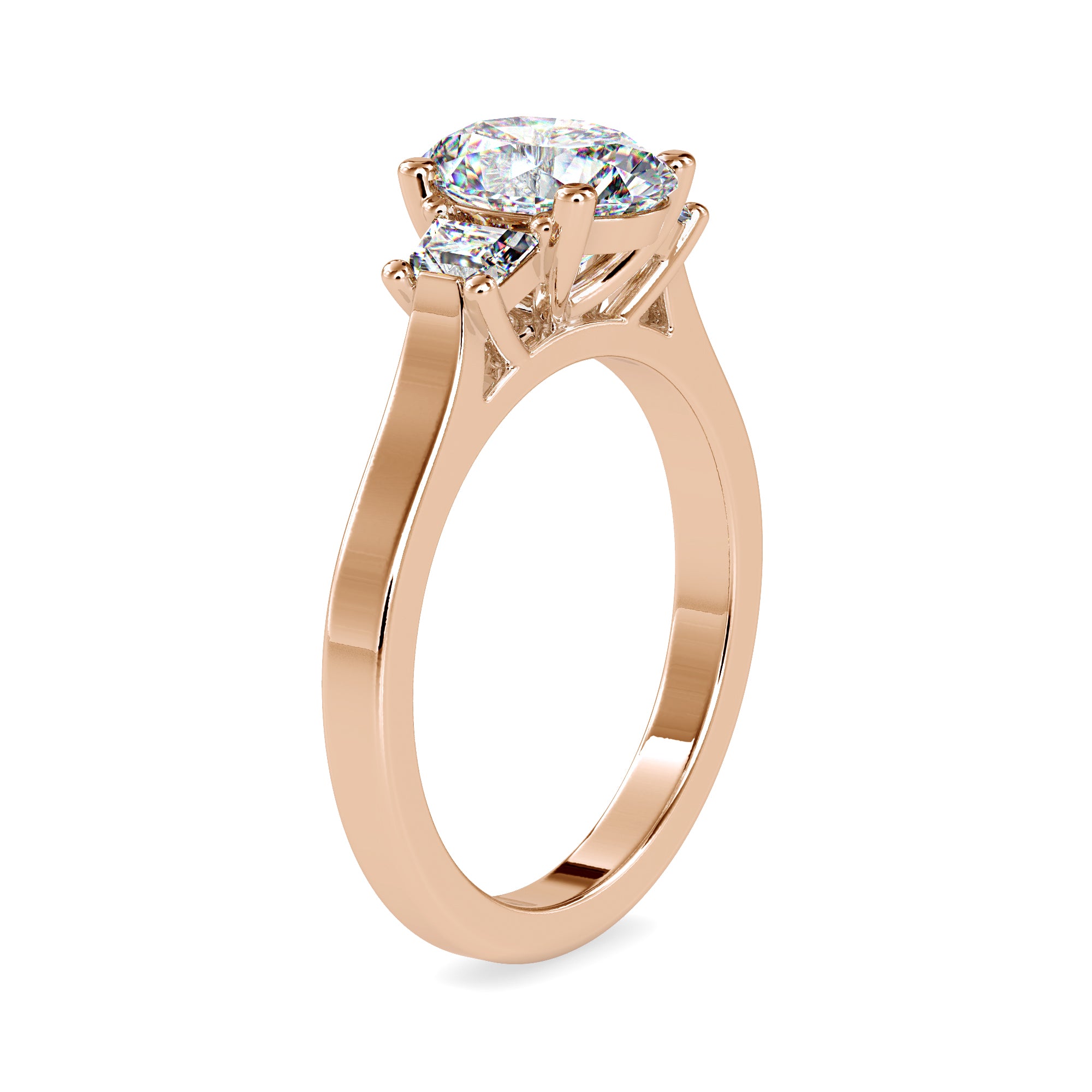 Alluring Three Diamonds Gaze Diamond Ring 3