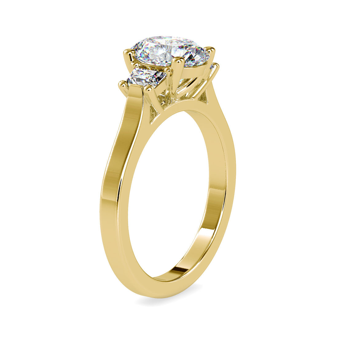 Alluring Three Diamonds Gaze Diamond Ring 6