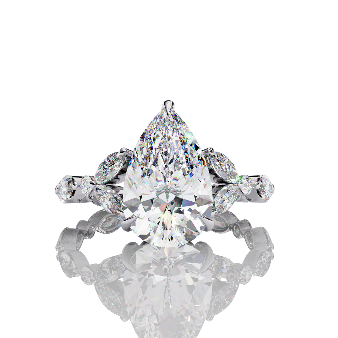 Alluring pear Lab Grown Diamond Ring10