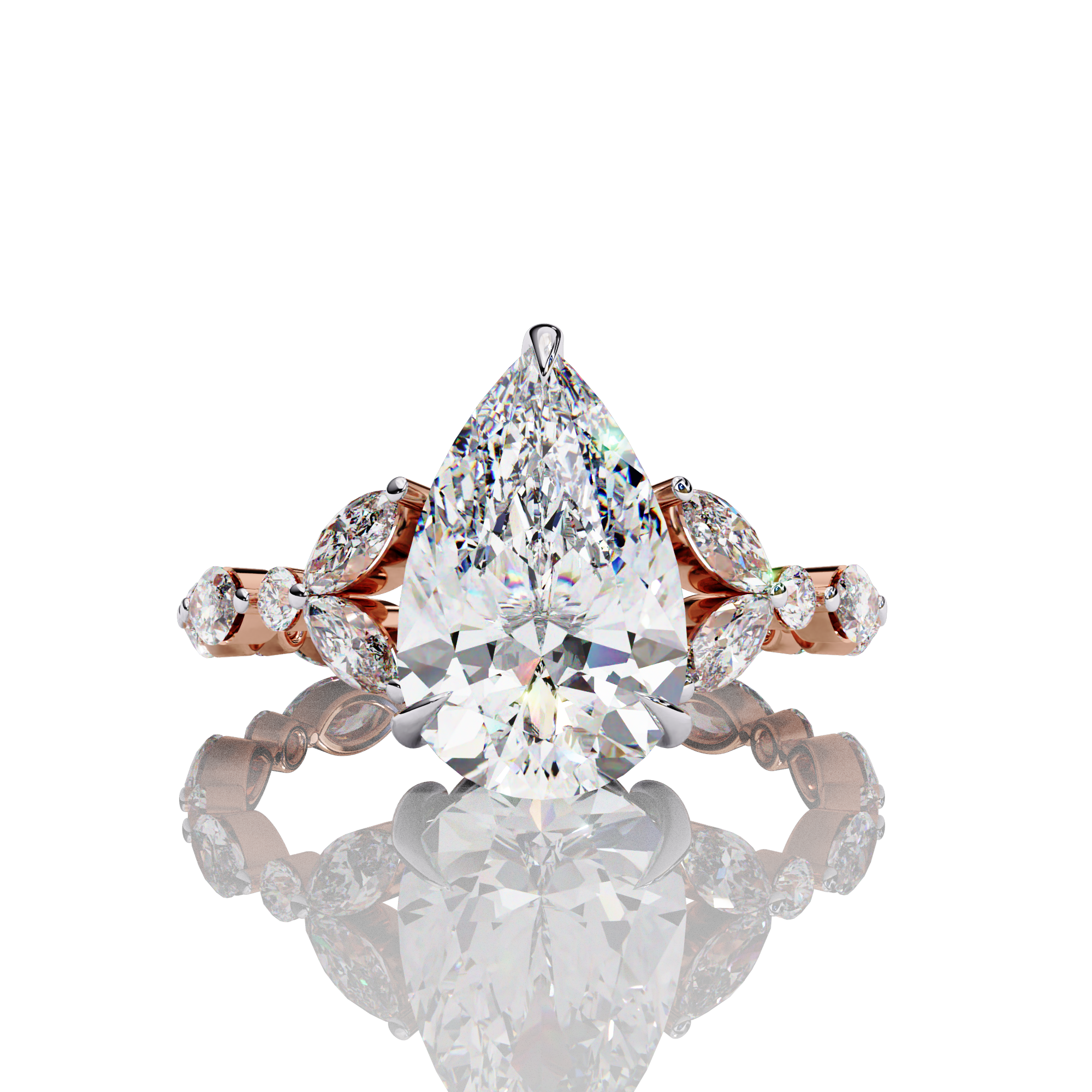 Alluring pear Lab Grown Diamond Ring6