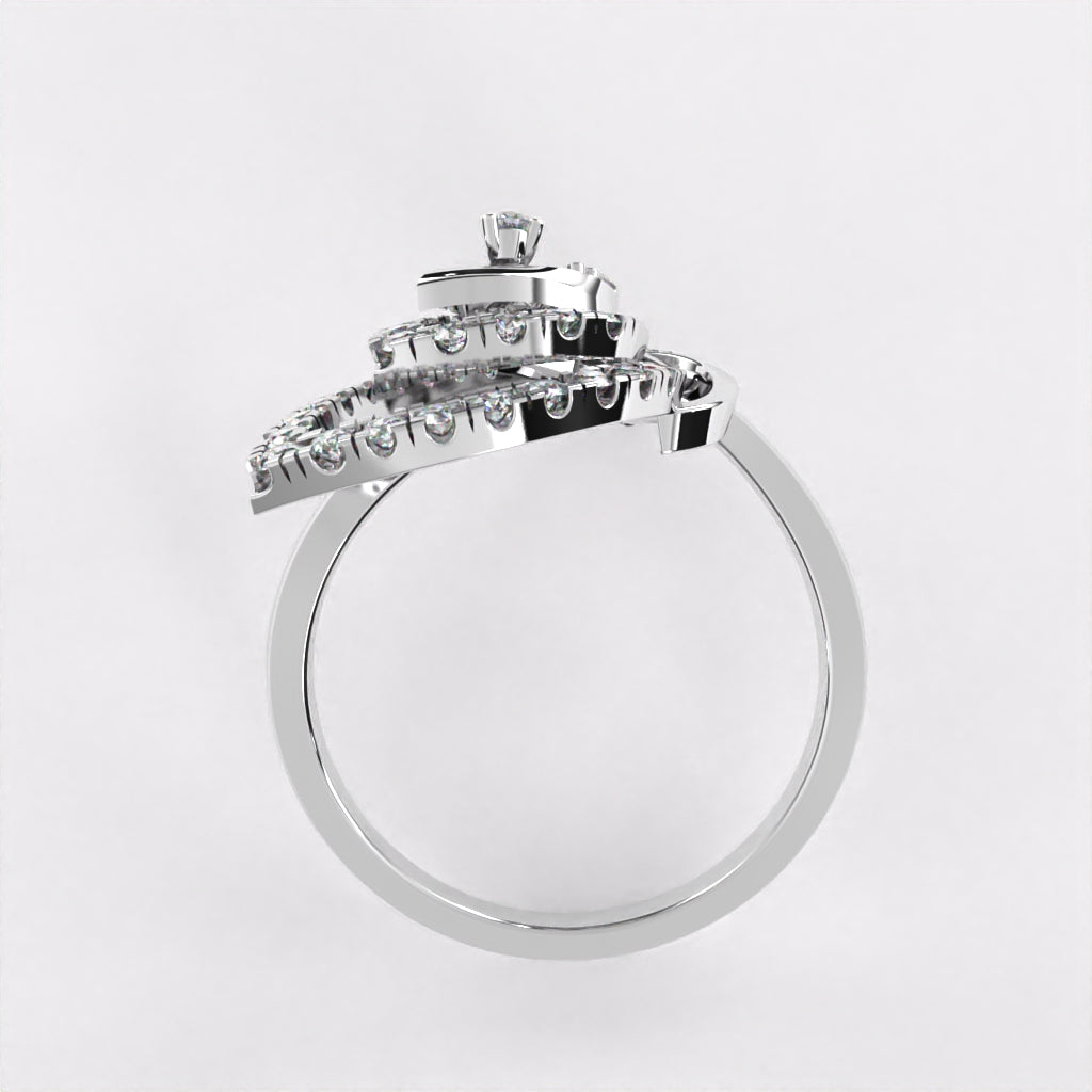 Amazing Beat Diamond Ring in 925 Silver