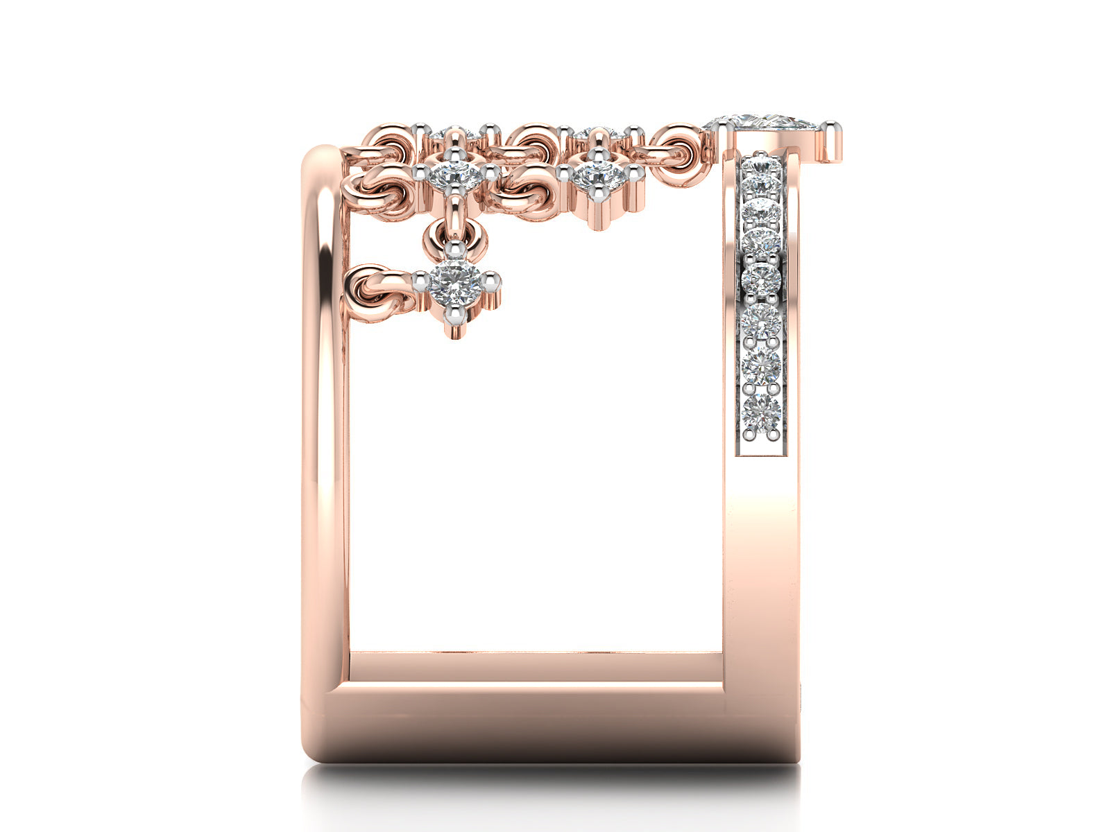 Artistic Diamond Band with Intricate Detailing 7