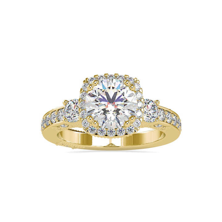 Atomic Glow Round Diamond Ring