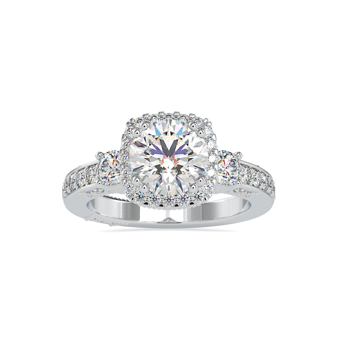 Atomic Glow Round Diamond Ring 4