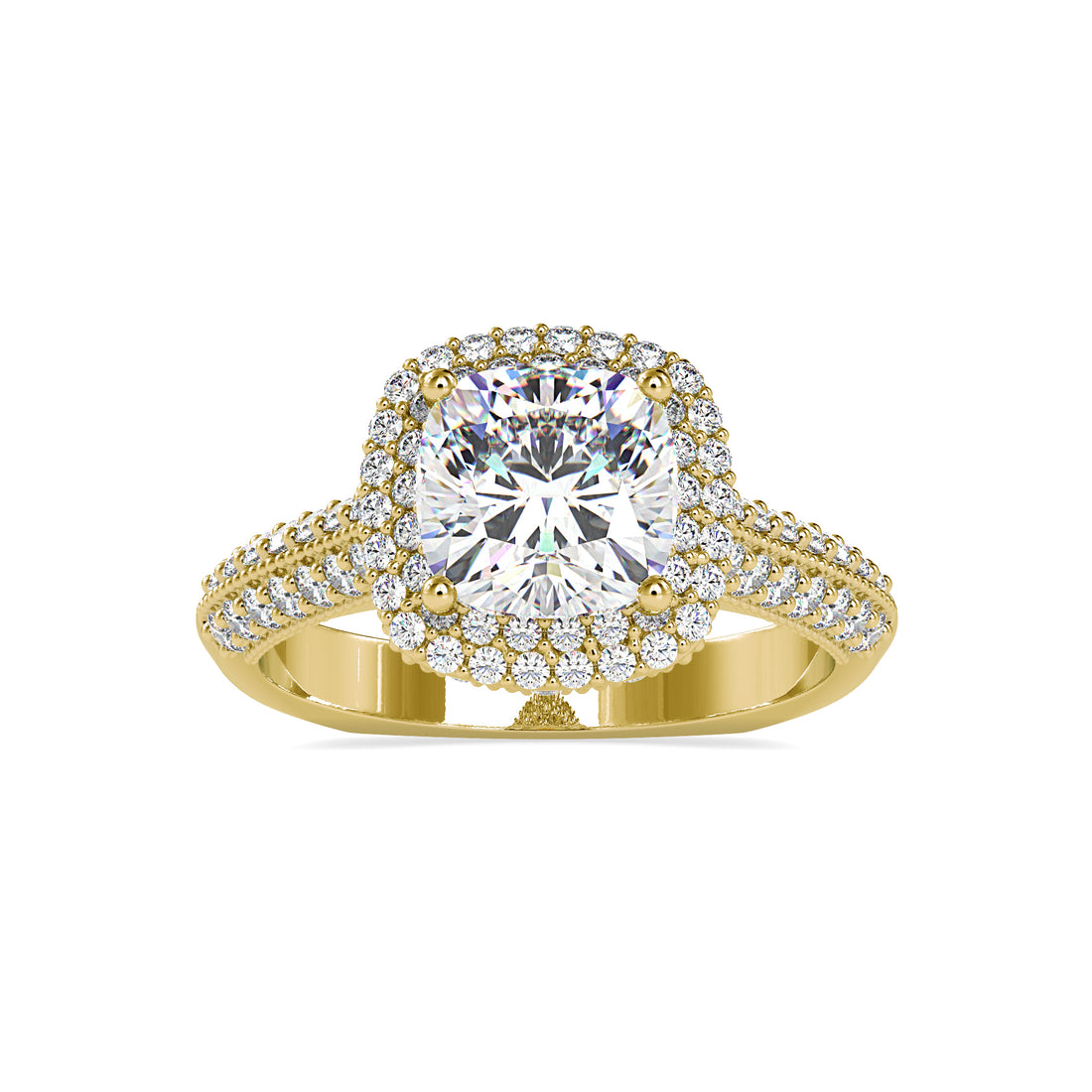 Aurora Circle Solitaire Diamond Ring