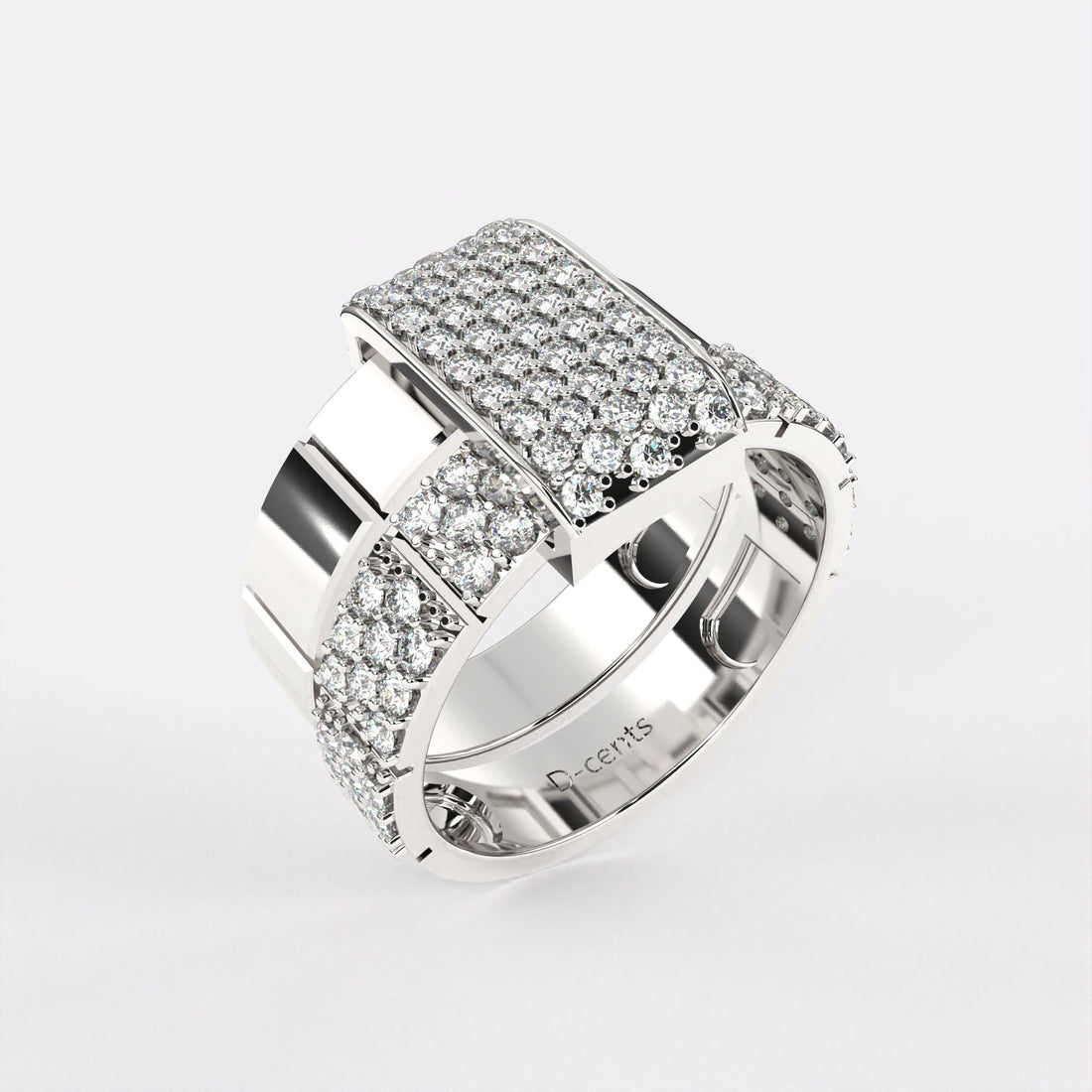 Aurora Diamond Ring in 925 Silver
