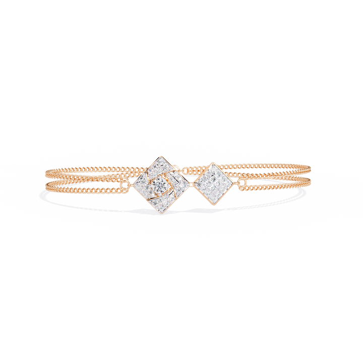 Double Square Lab Grown Diamond bracelet