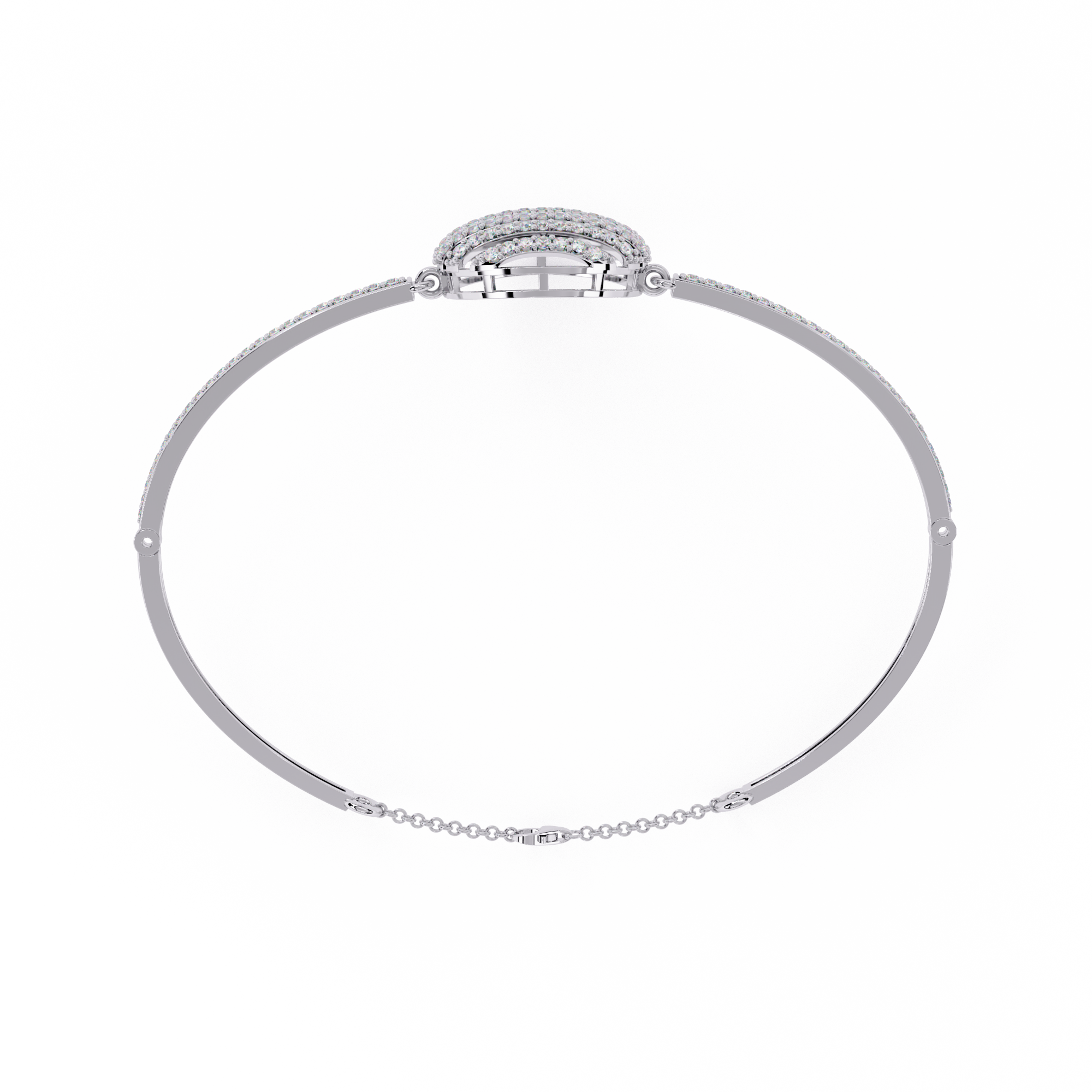 Modern Globe Design Lab Grown Diamond Bracelet