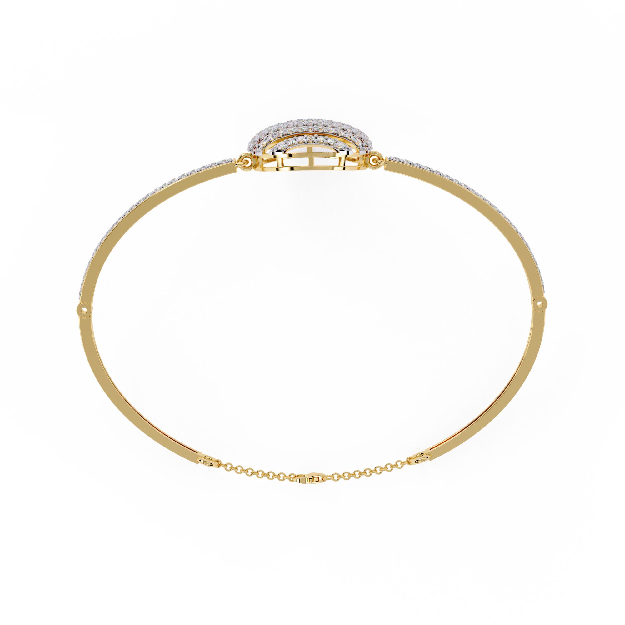 Modern Globe Design Lab Grown Diamond Bracelet