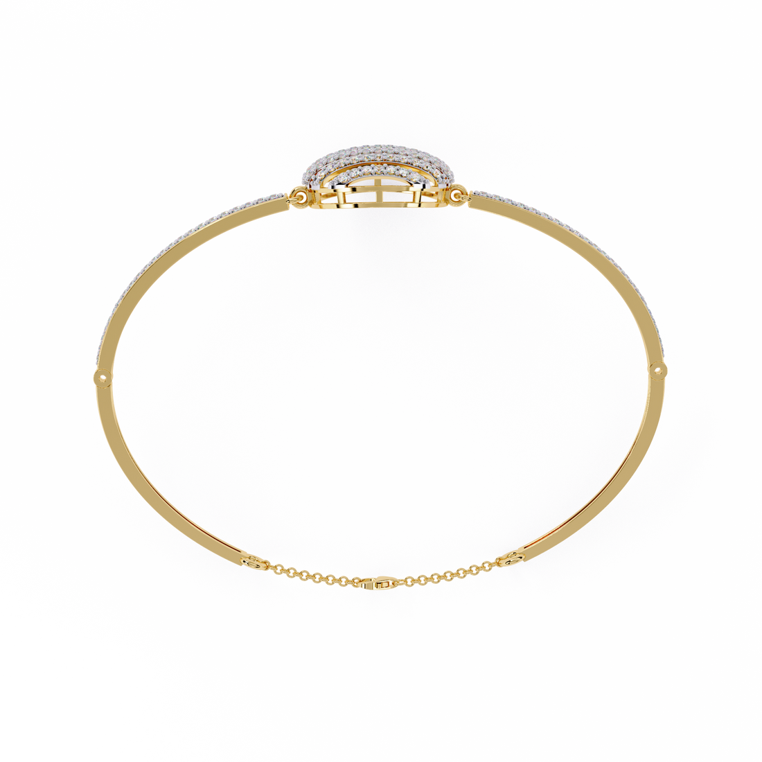 Modern Globe Design Lab Grown Diamond Bracelet