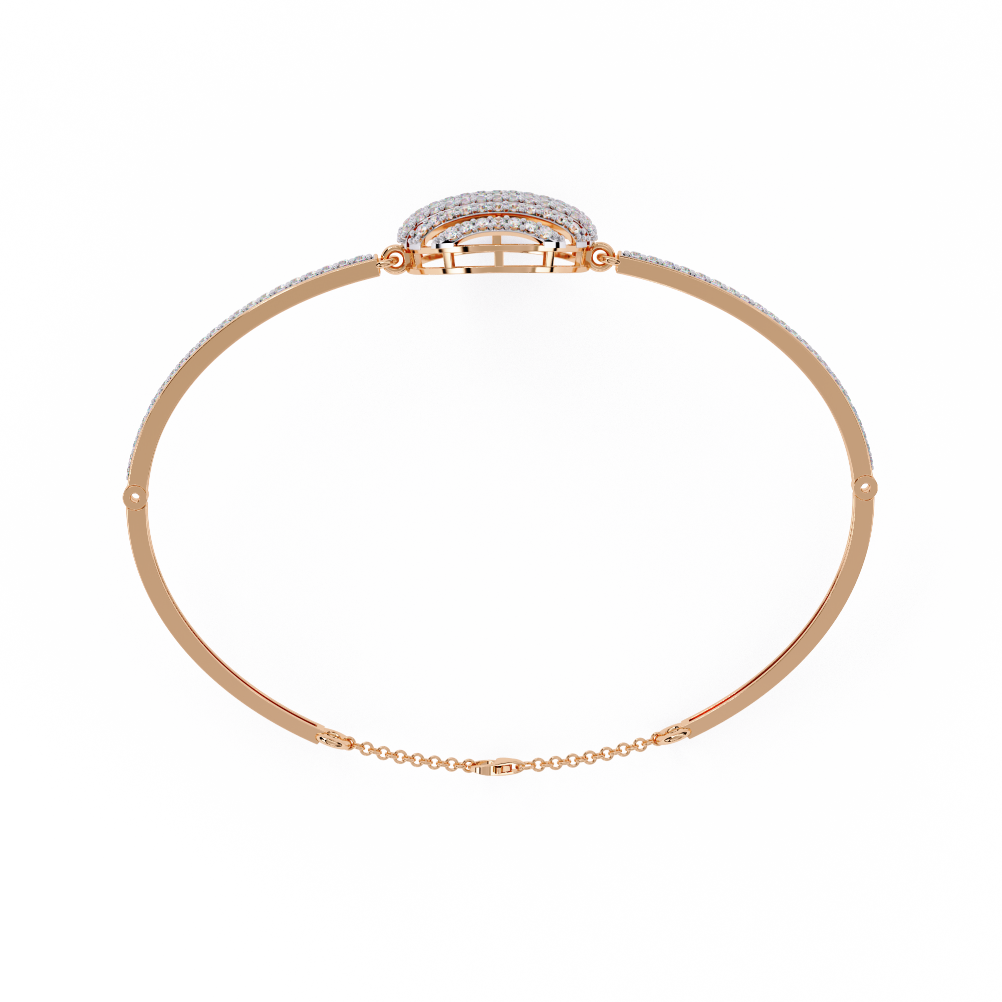 Modern Globe Design Lab Grown Diamond Bracelet