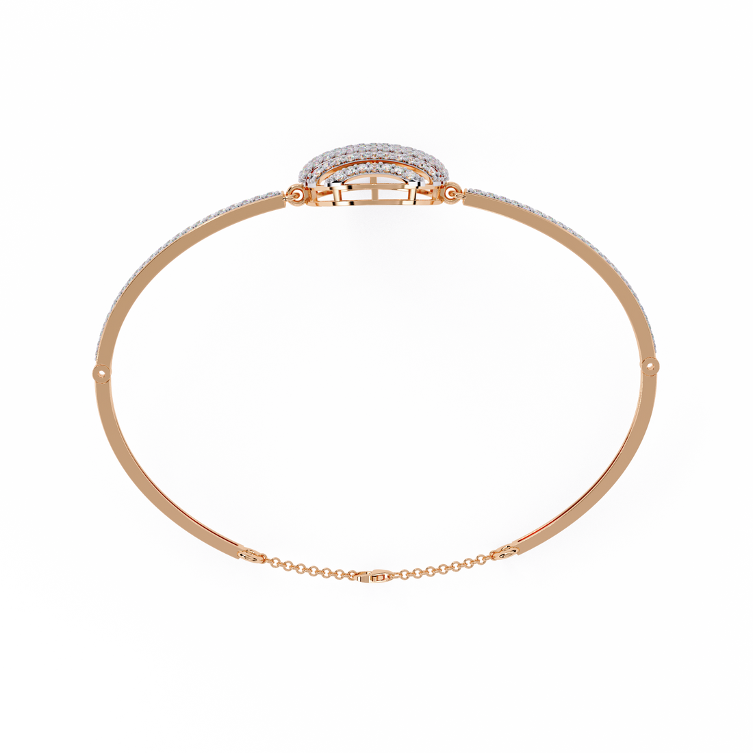 Modern Globe Design Lab Grown Diamond Bracelet