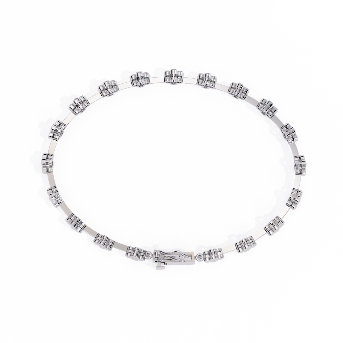 Dainty Floral Design Lab Grown Diamond Bracelet