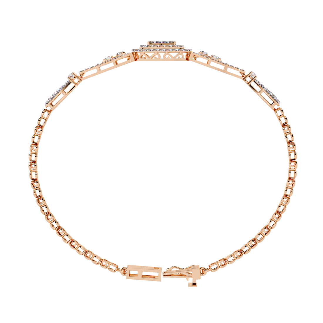 Vintage Cushion Halo Lab Grown Diamond Bracelet