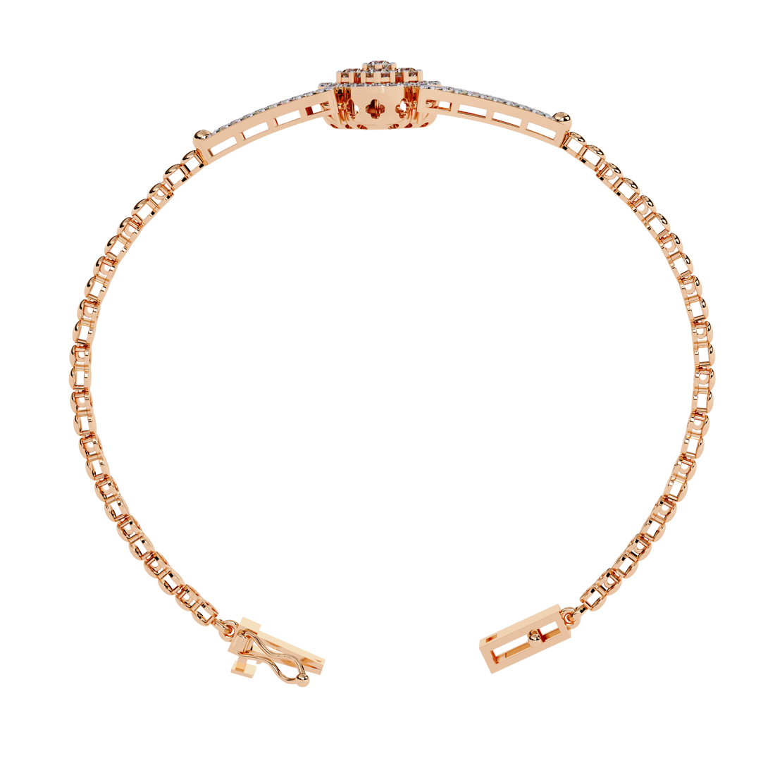 Geometric Art Deco Lab Grown Diamond Bracelet