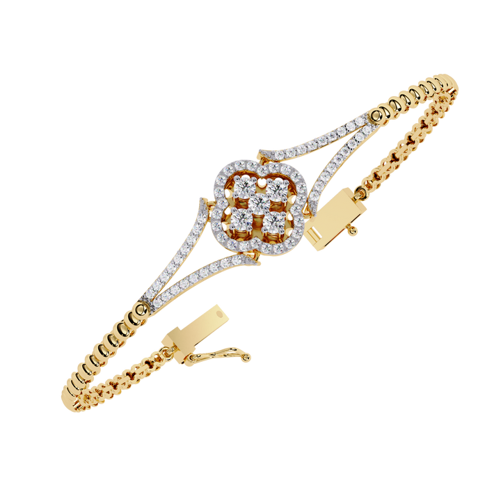 Geometric Art Deco Lab Grown Diamond Bracelet