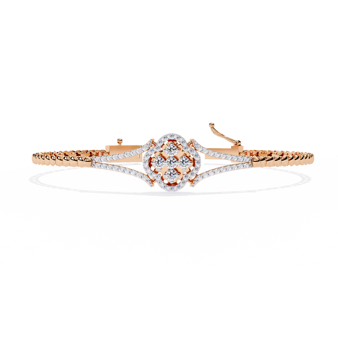 Geometric Art Deco Lab Grown Diamond Bracelet