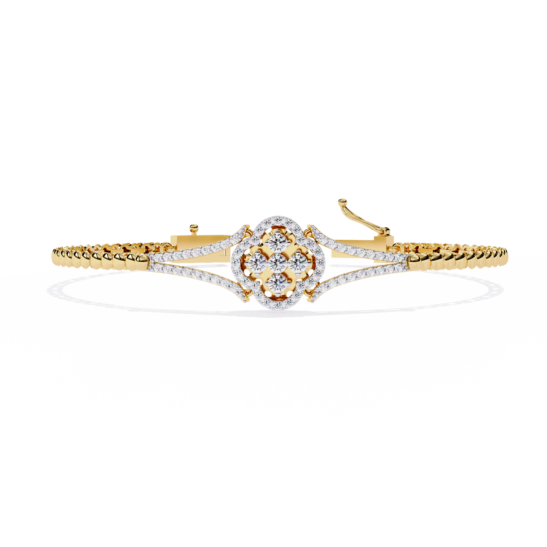 Geometric Art Deco Lab Grown Diamond Bracelet