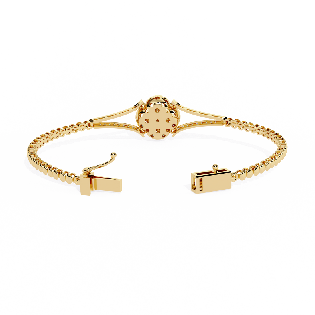 Geometric Art Deco Lab Grown Diamond Bracelet