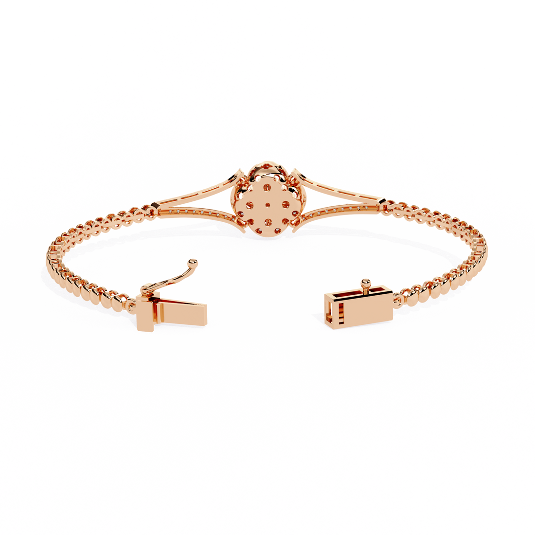 Geometric Art Deco Lab Grown Diamond Bracelet