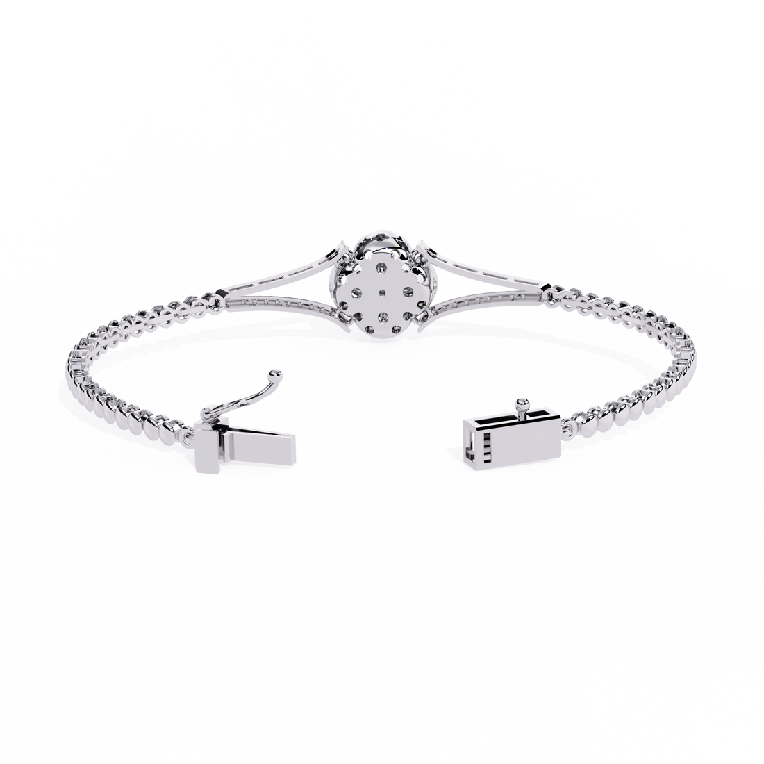 Geometric Art Deco Lab Grown Diamond Bracelet
