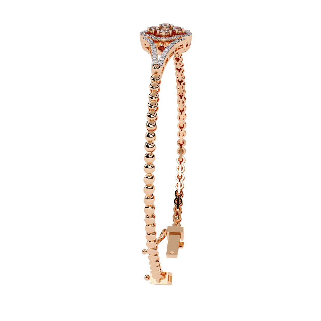 Geometric Art Deco Lab Grown Diamond Bracelet