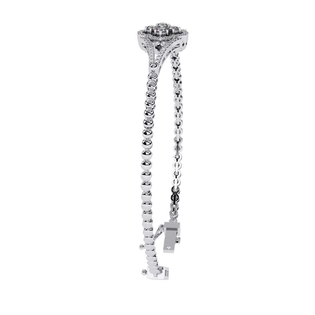 Geometric Art Deco Lab Grown Diamond Bracelet