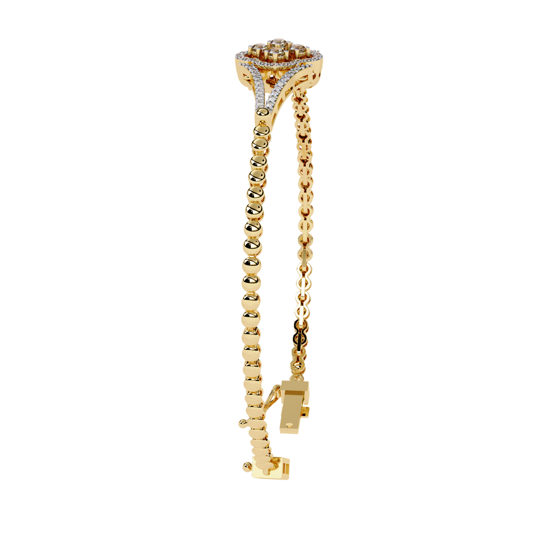 Geometric Art Deco Lab Grown Diamond Bracelet