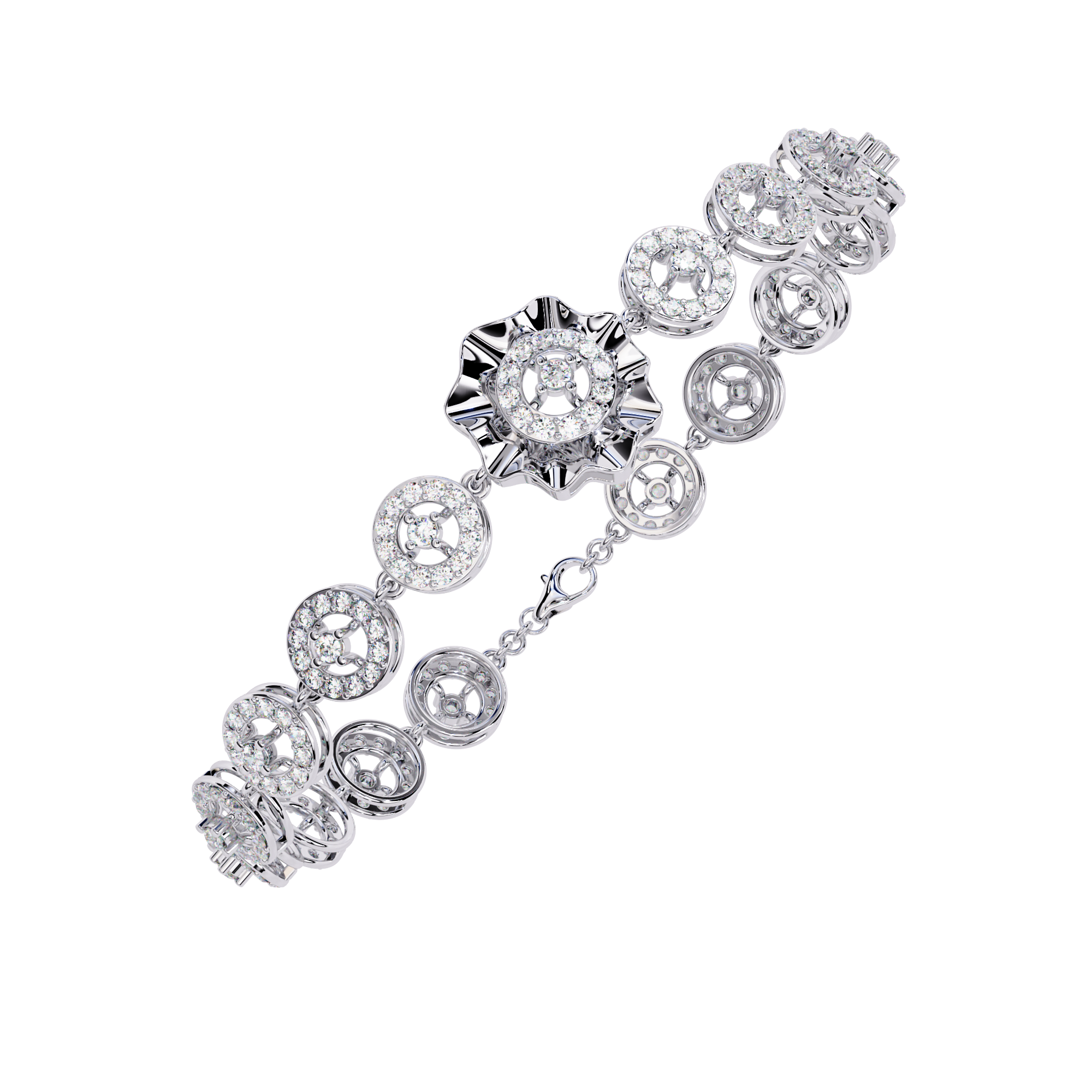 Modern Statement Lab Grown Diamond Bracelet