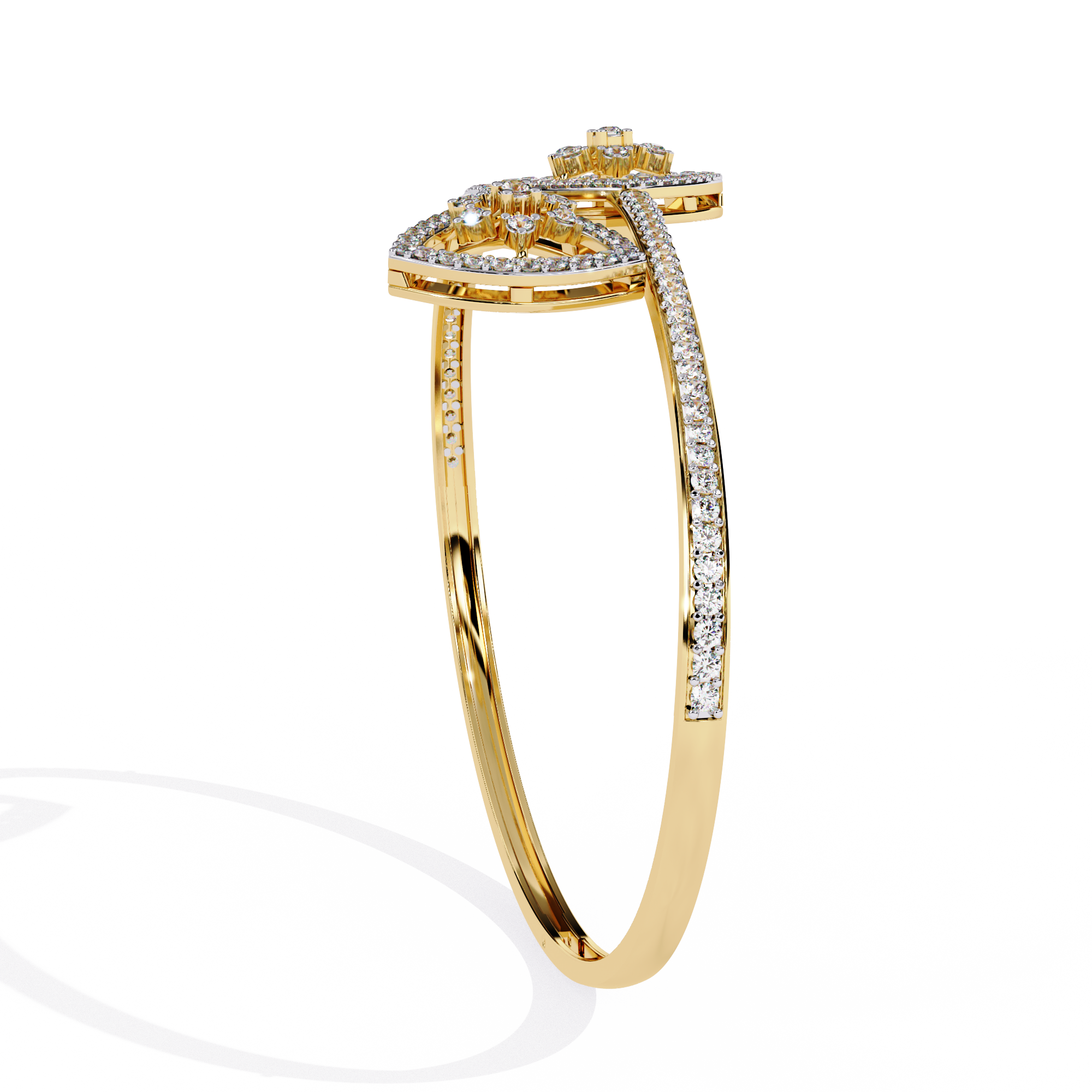 Dainty Tri Floral Diamond Bracelet