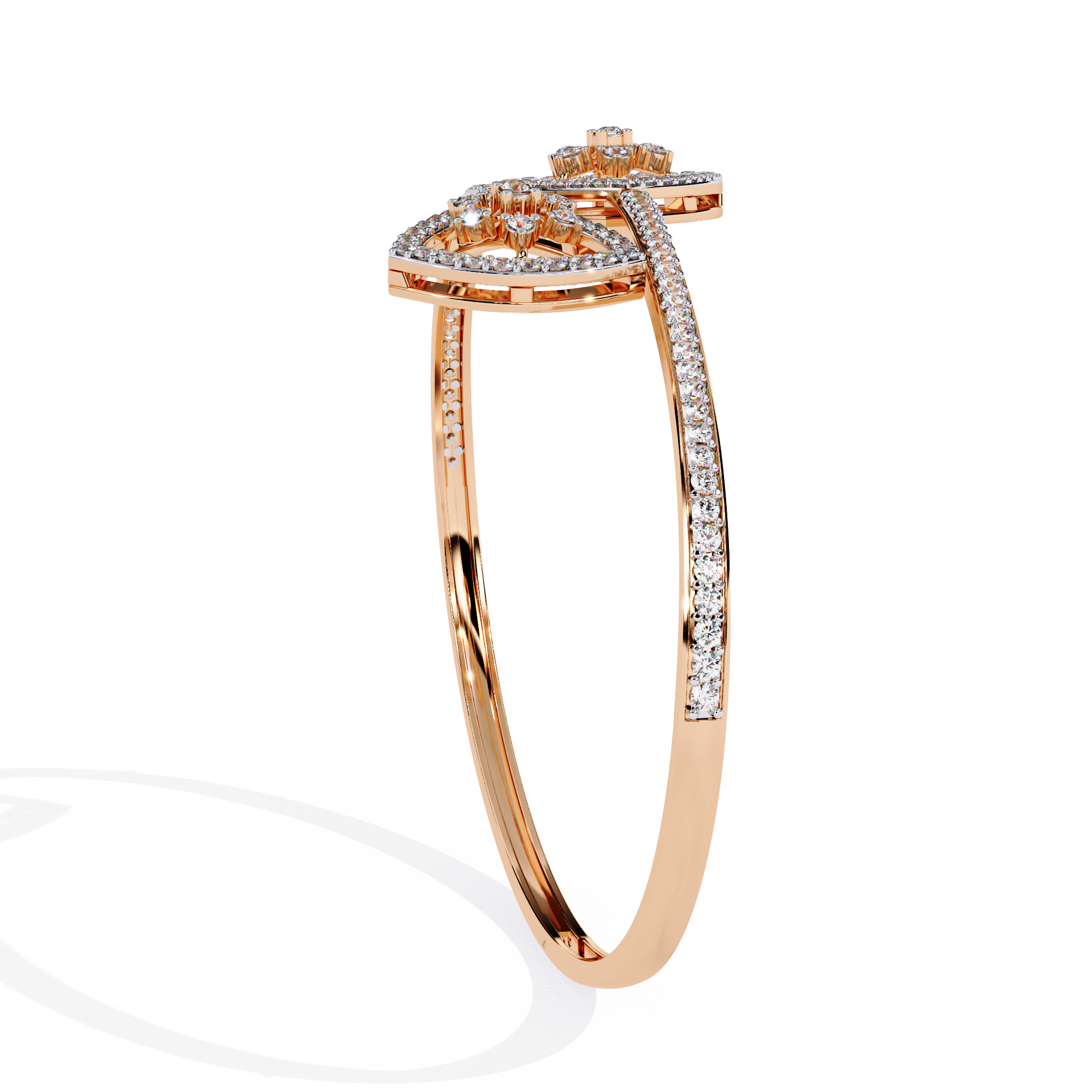 Dainty Tri Floral Diamond Bracelet