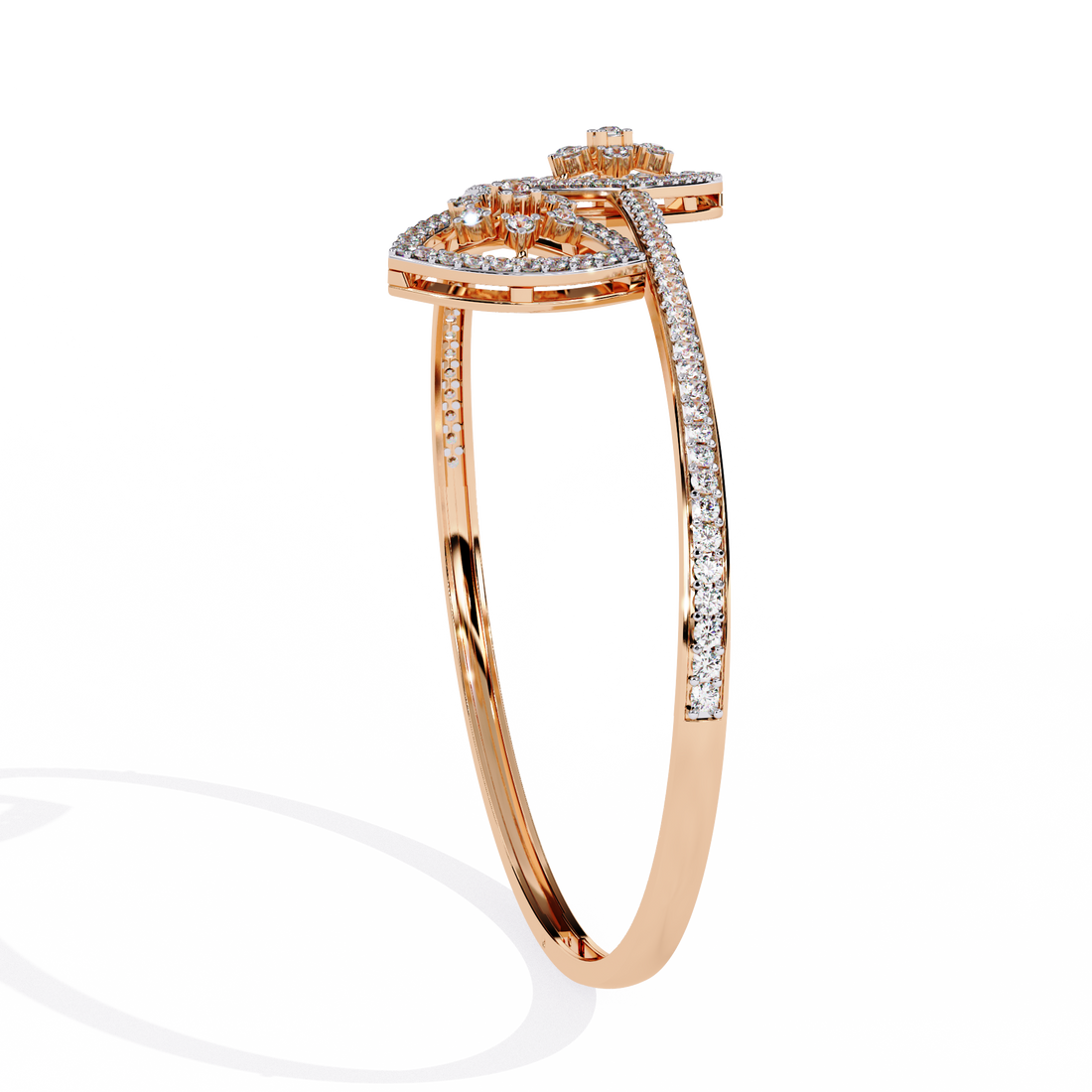 Dainty Tri Floral Diamond Bracelet