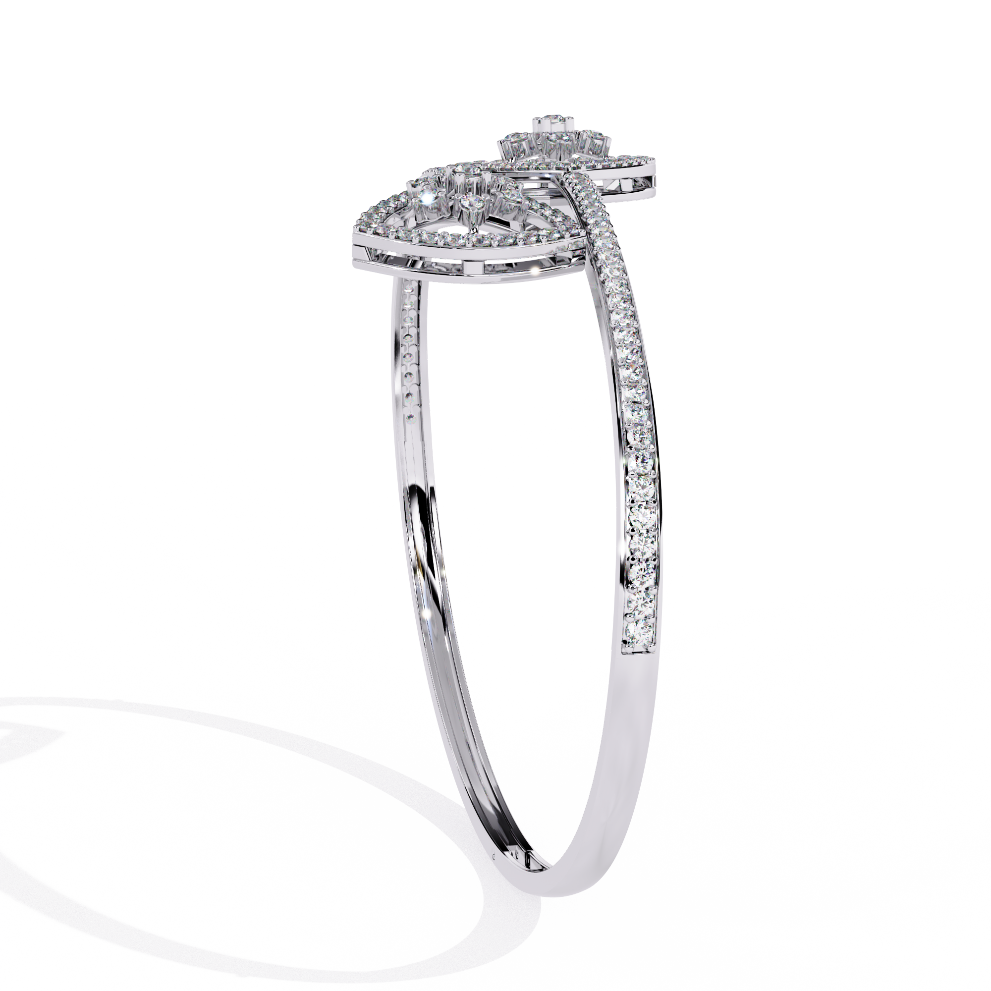 Dainty Tri Floral Diamond Bracelet