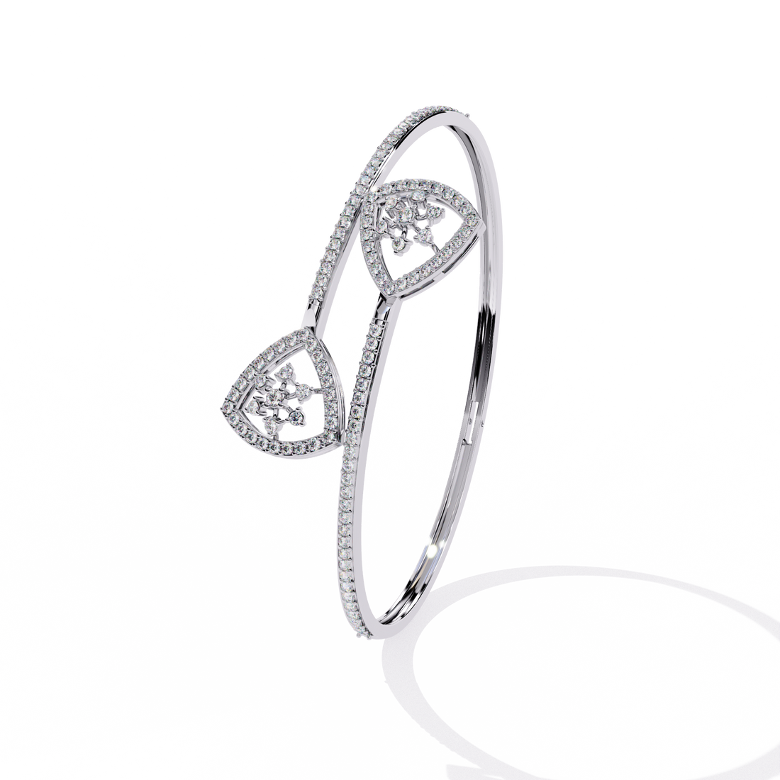 Dainty Tri Floral Diamond Bracelet