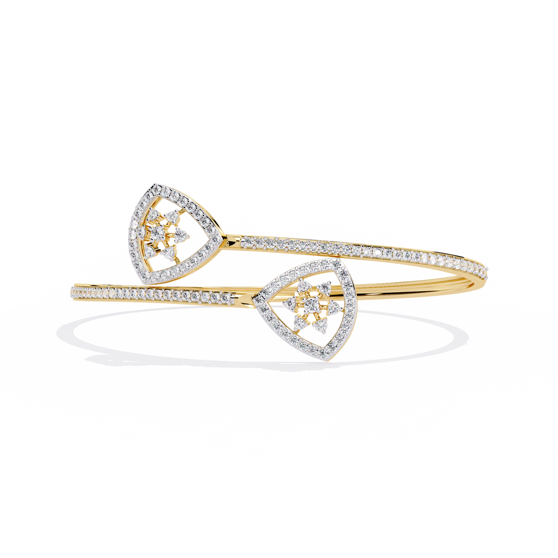 Dainty Tri Floral Diamond Bracelet