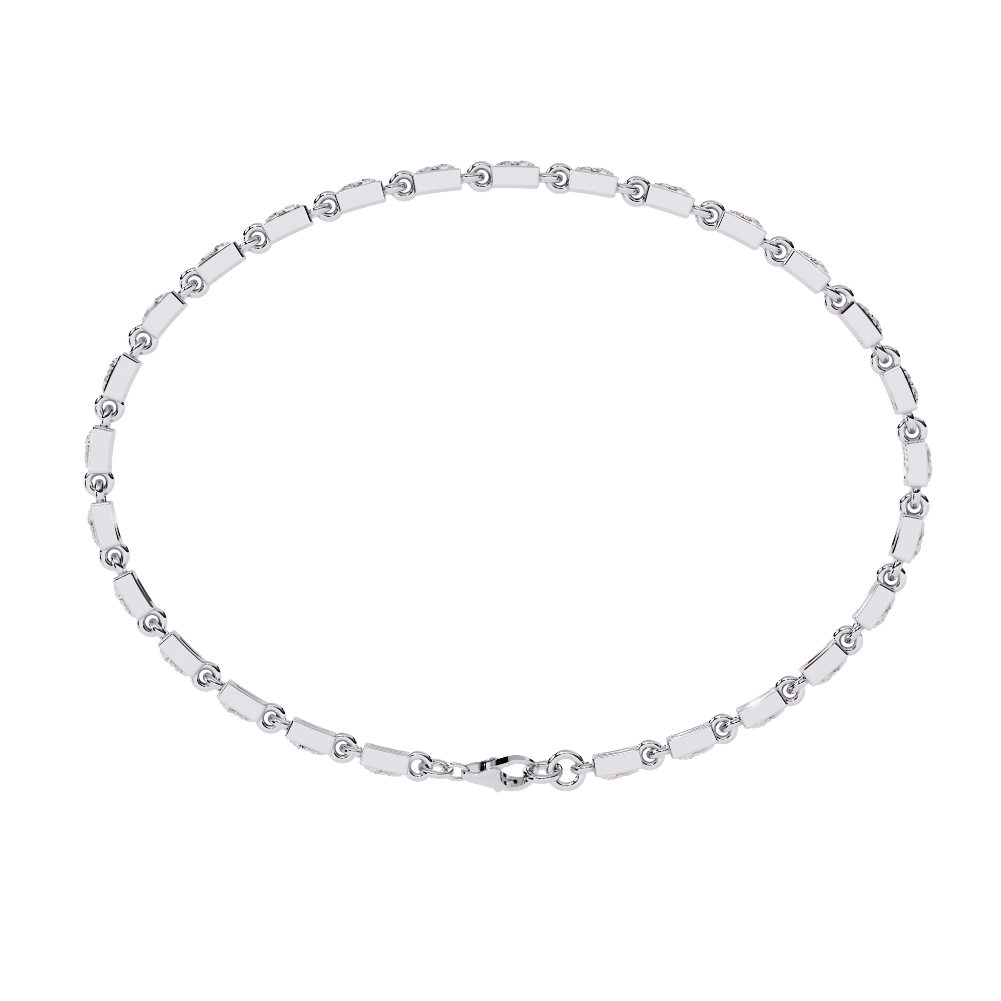 Sleek Circlet Diamond Bracelet