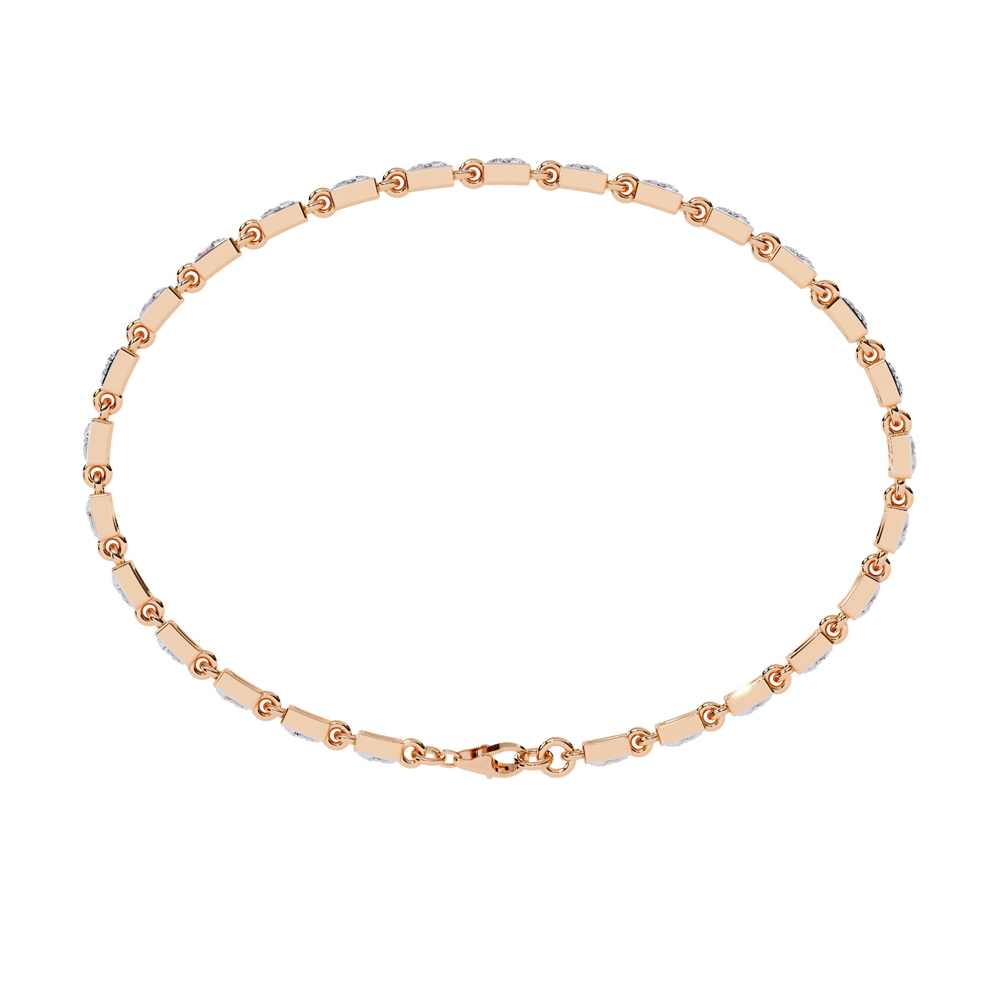 Sleek Circlet Diamond Bracelet