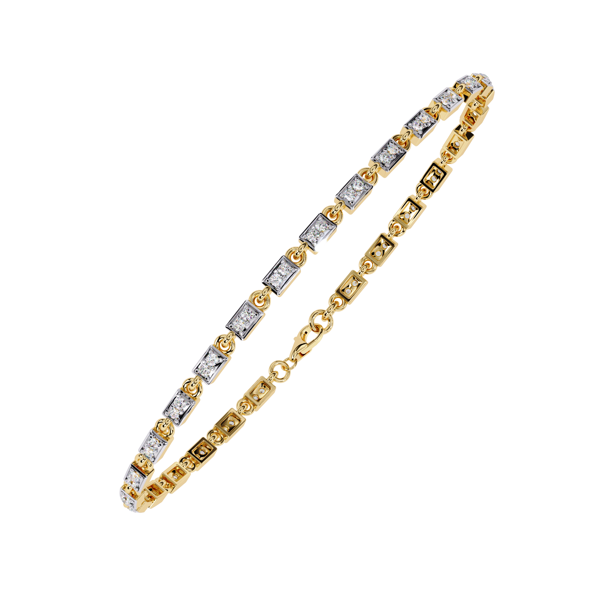 Sleek Circlet Diamond Bracelet