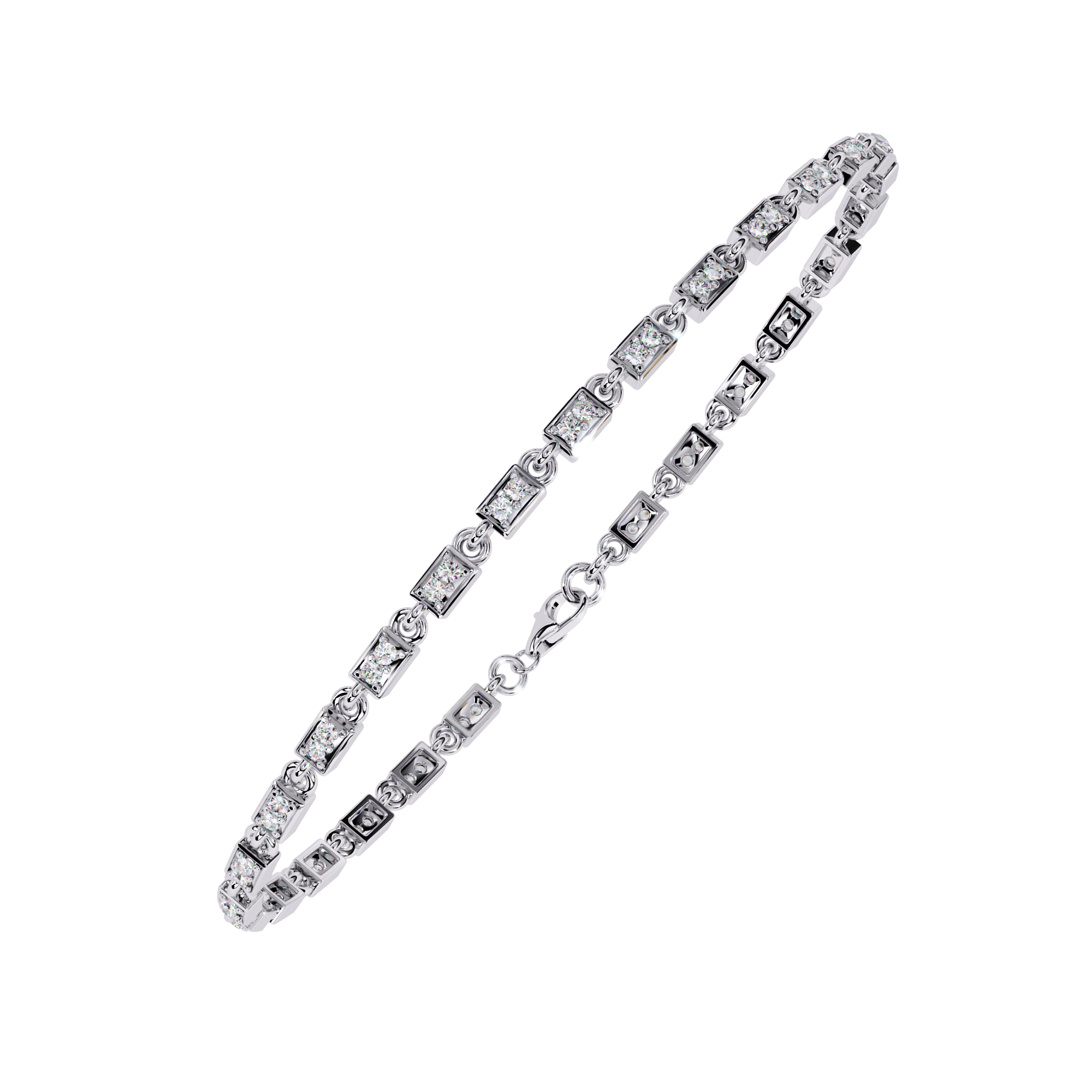 Sleek Circlet Diamond Bracelet