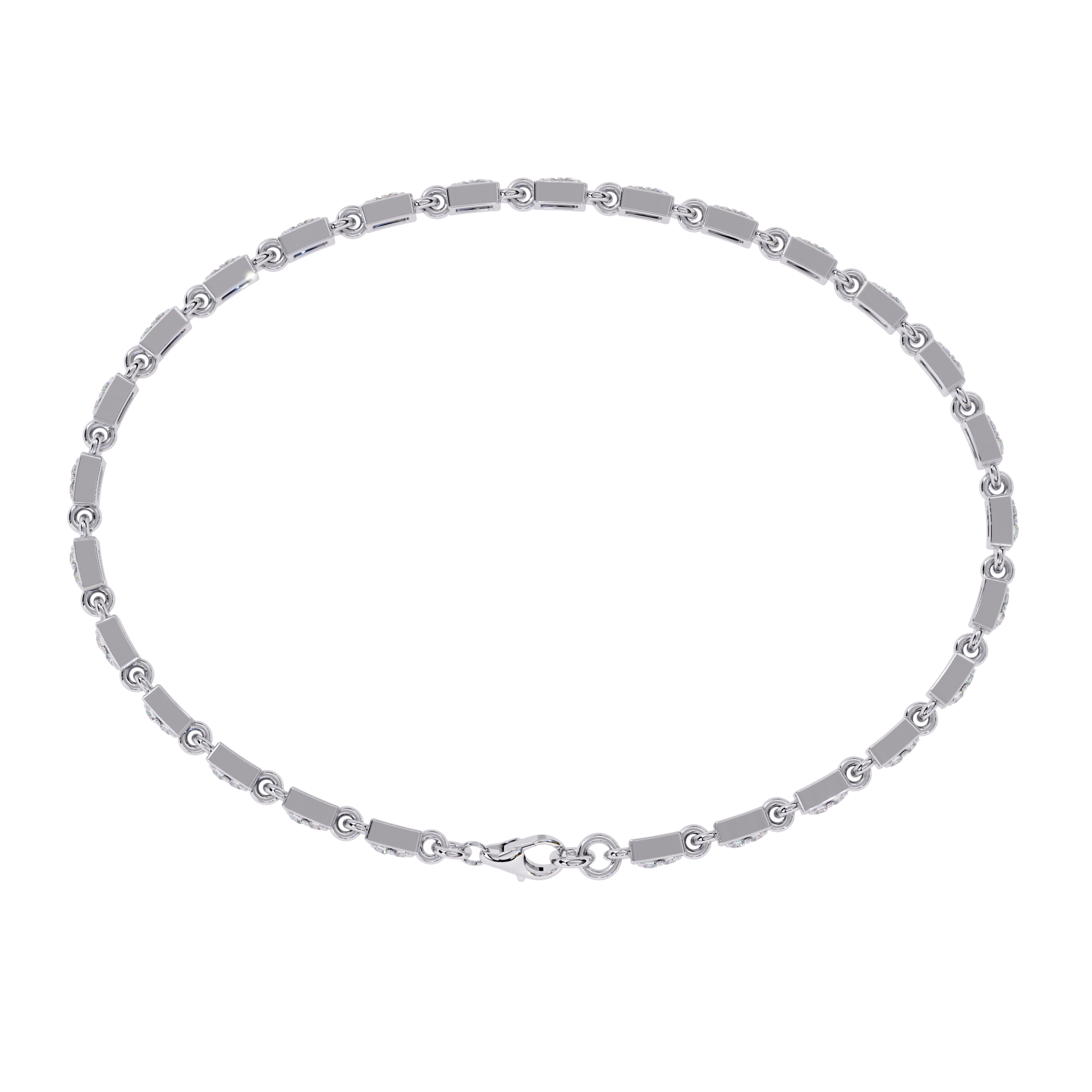 Sleek Circlet Diamond Bracelet