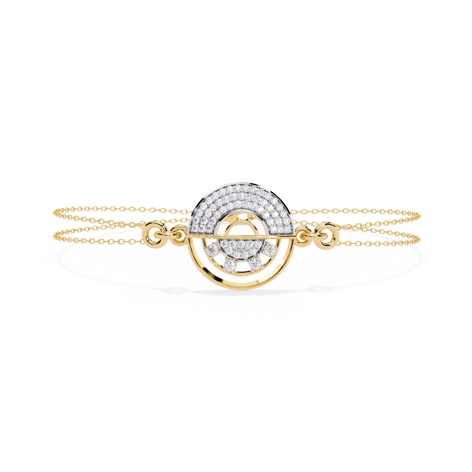Contemporary Lab Grown Diamond Circle Bracelet
