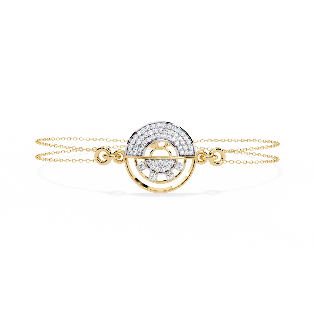 Contemporary Lab Grown Diamond Circle Bracelet