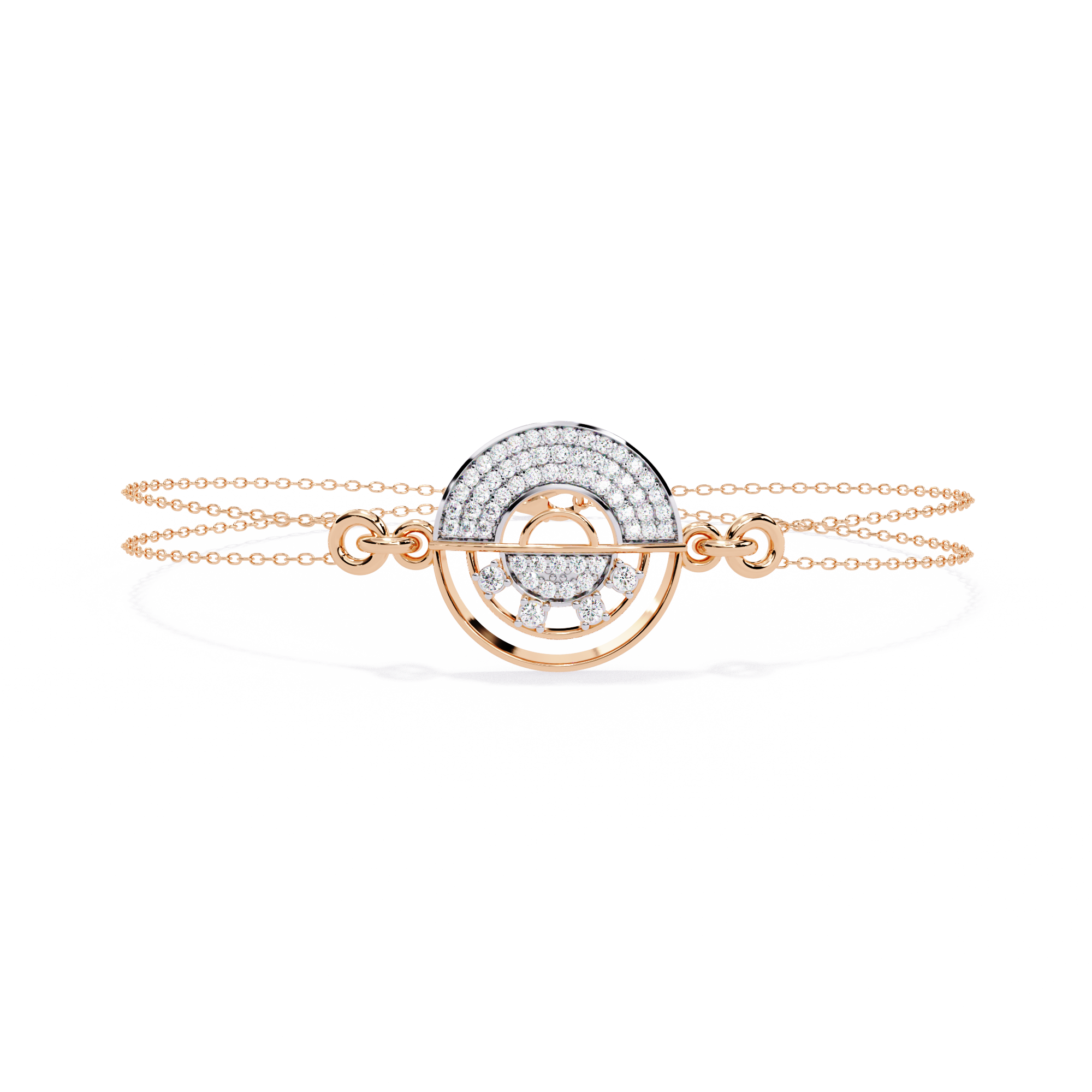 Contemporary Lab Grown Diamond Circle Bracelet