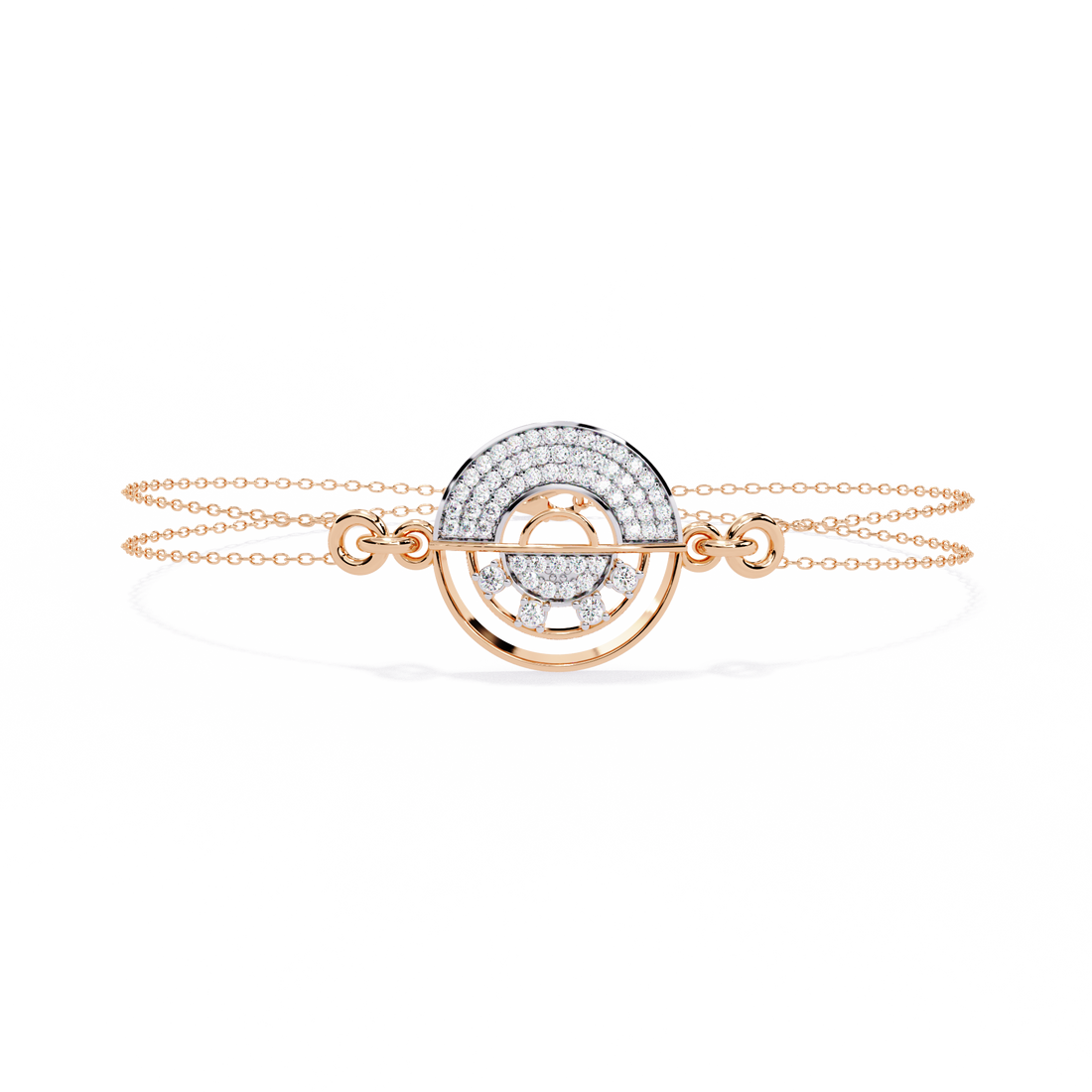 Contemporary Lab Grown Diamond Circle Bracelet