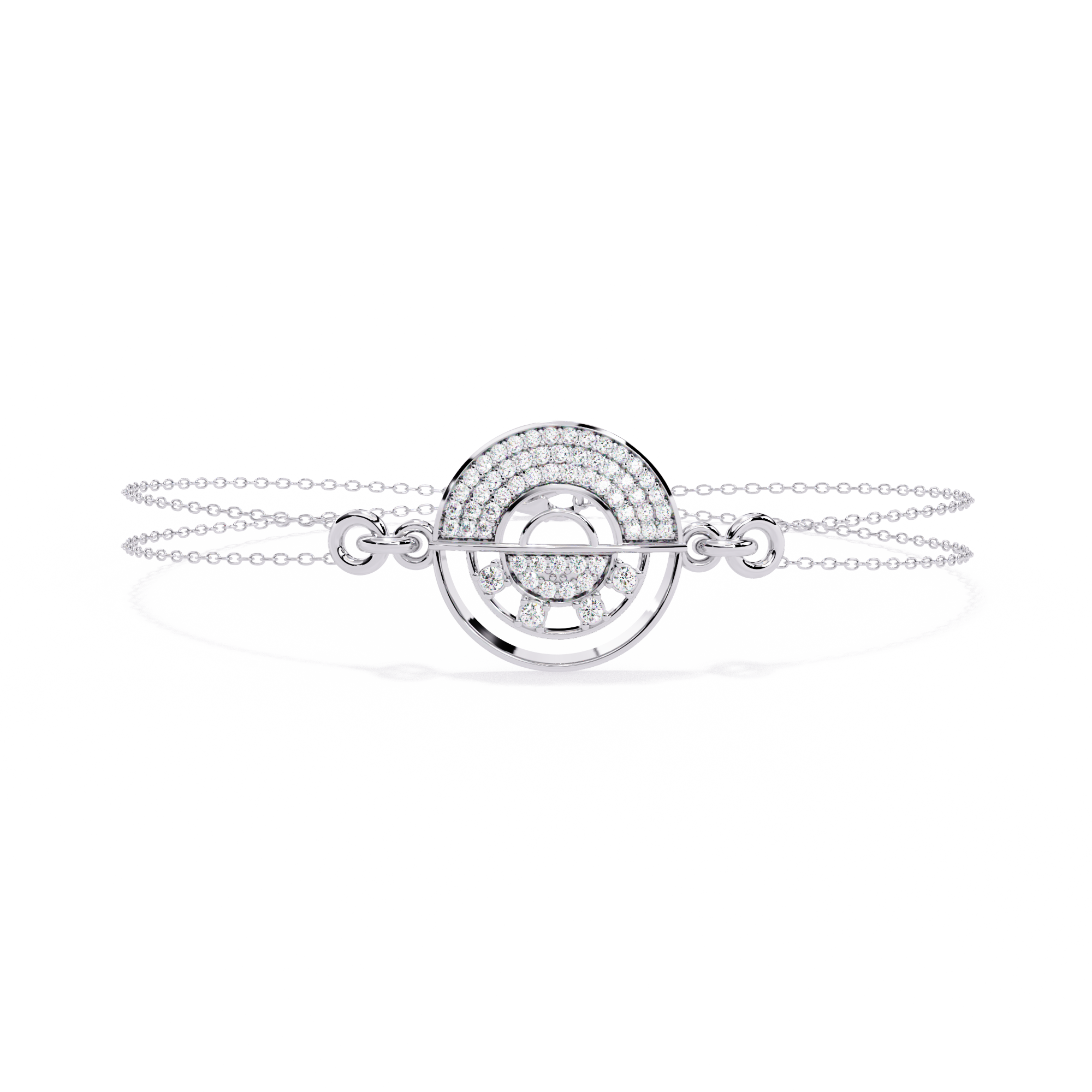 Contemporary Lab Grown Diamond Circle Bracelet