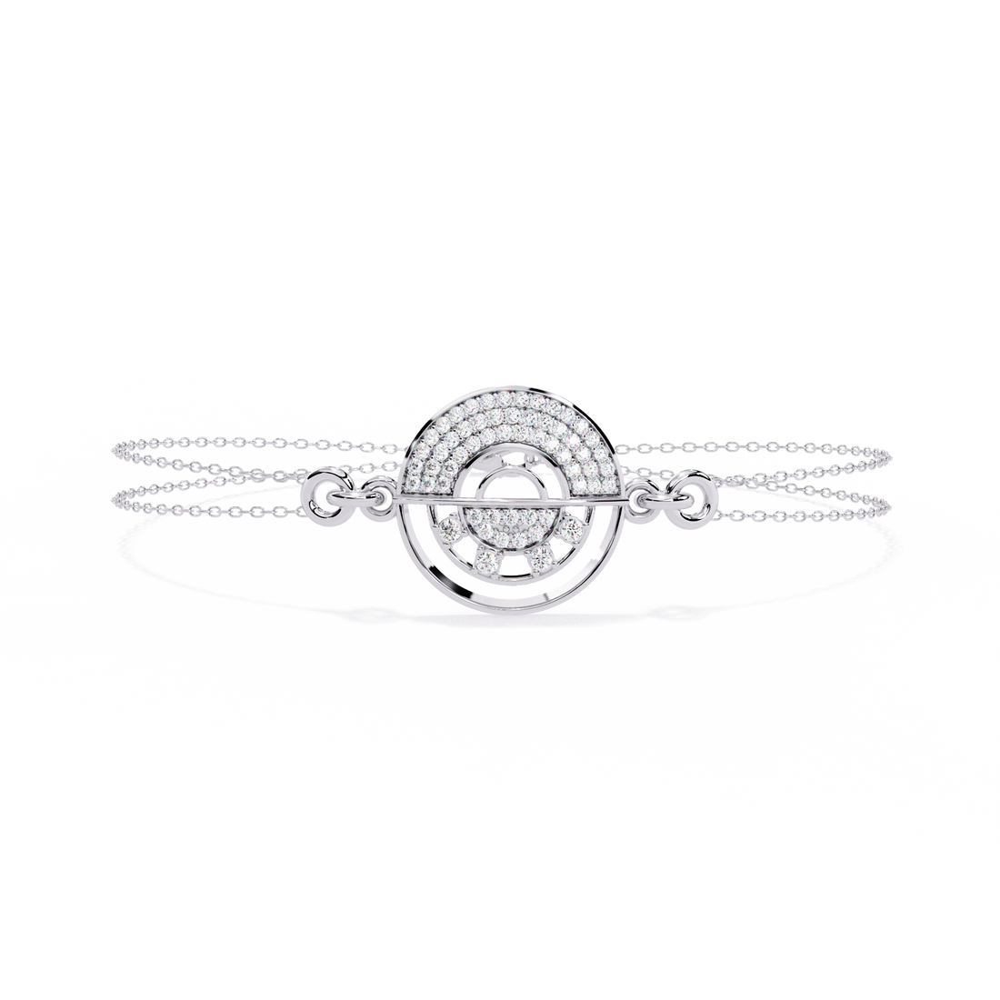 Contemporary Lab Grown Diamond Circle Bracelet