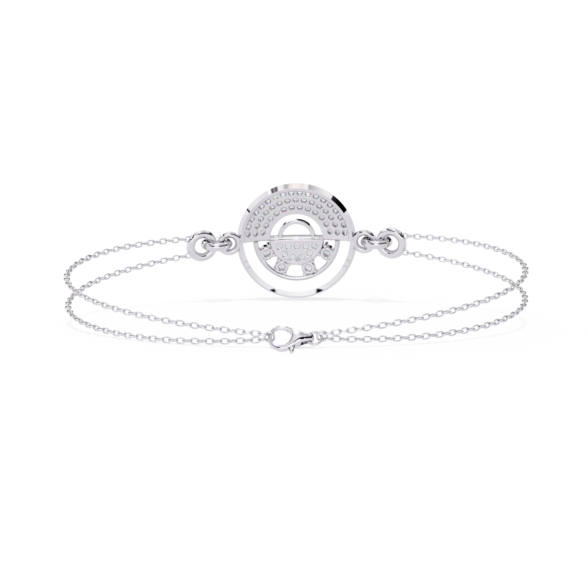 Contemporary Lab Grown Diamond Circle Bracelet