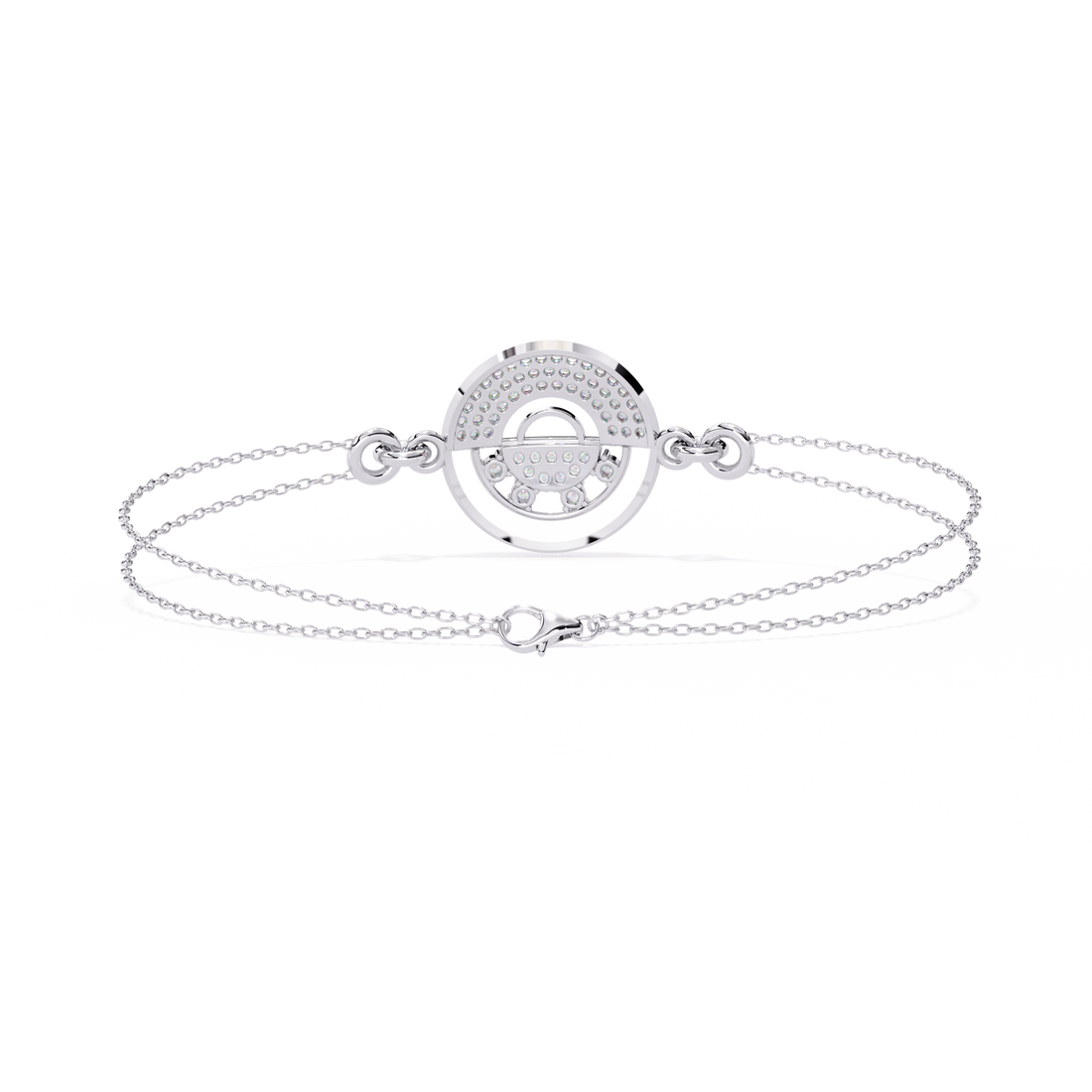 Contemporary Lab Grown Diamond Circle Bracelet