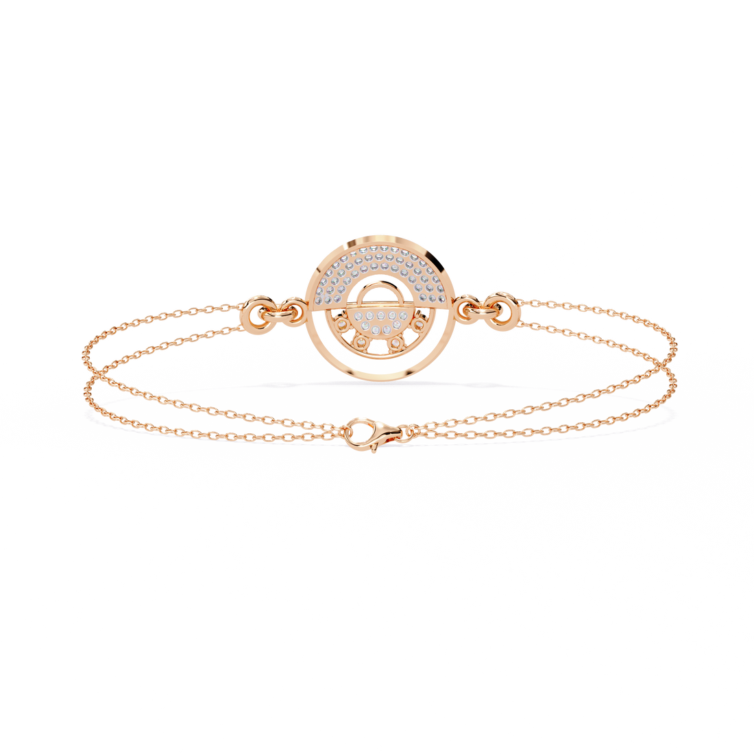Contemporary Lab Grown Diamond Circle Bracelet